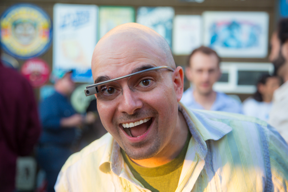 Jon Fox from NELAUX featuring Google Glass. Very stylish buddy!